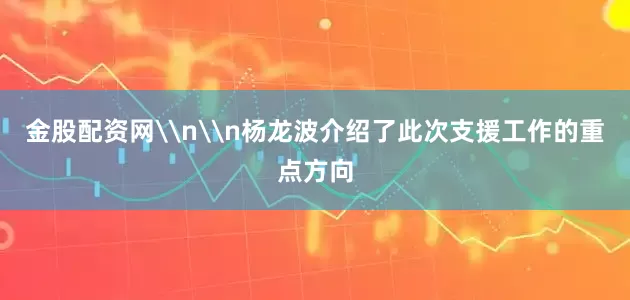 金股配资网\n\n杨龙波介绍了此次支援工作的重点方向